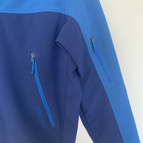 𝅺NWOT MARMOT mens SOFT SHELL JACKET SMALL blue DRICLIME coat - Picture 6 of 14